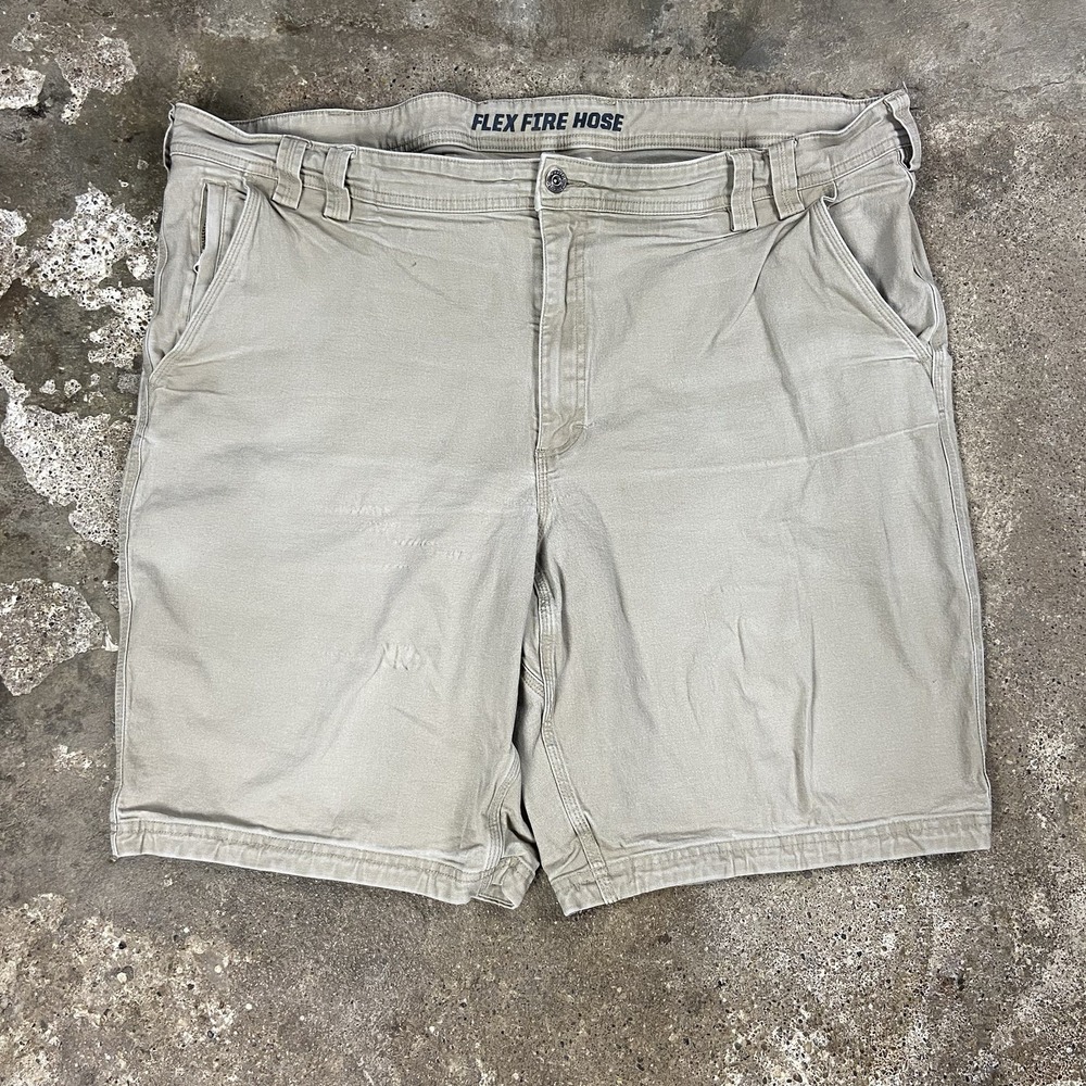 Duluth Trading Canvas Shorts Size 46 Beige‎ Flex Fire Hose Work Wear